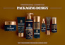 create minimalistic skincare labels, cosmetics packaging design, cosmetic label